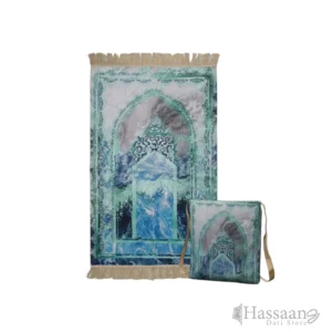 Premium 3D Digital Printed Prayer Mat & Matching Bag Set