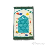 Luxury Kids Prayer Mat – Islamic Symbols Design (Soft Padded)