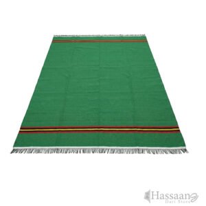 Premium Large Masjid Dari Floor Mat – 7ft x 10ft (Green with Triple Stripe)