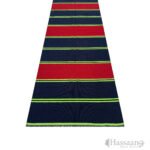 Premium Large Masjid Dari Floor Mat – 7ft x 10ft (Navy Blue & Red Multi-Stripe)