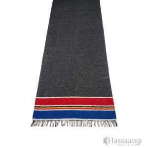 Premium Extra-Large Masjid Dari Floor Mat – 8x11 ft (Charcoal Grey with Multi-Color Border)