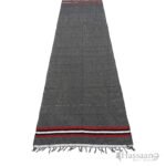 Premium Large Masjid Dari Floor Mat – 7ft x 10ft (Charcoal Grey with Red & White Borders)