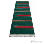 Classic Green & Red Striped Masjid Dari Runner – 4ft Width